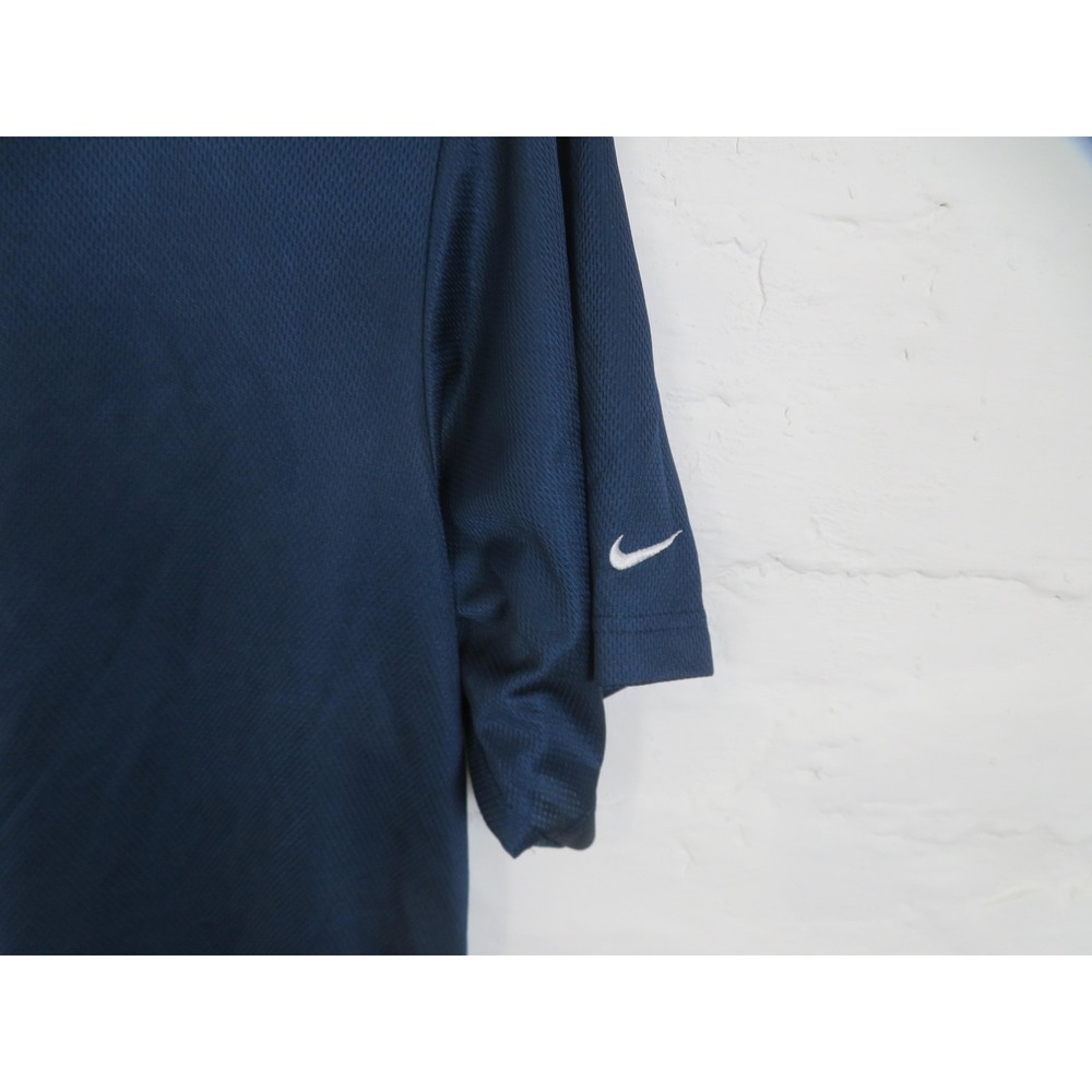 Vintage Nike Silver Tag Shirt Mens 3XL Blue Shiny Dazzle Center Logo Mesh Baggy - Picture 4 of 10